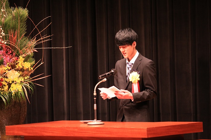 東豊中学校の代表者挨拶